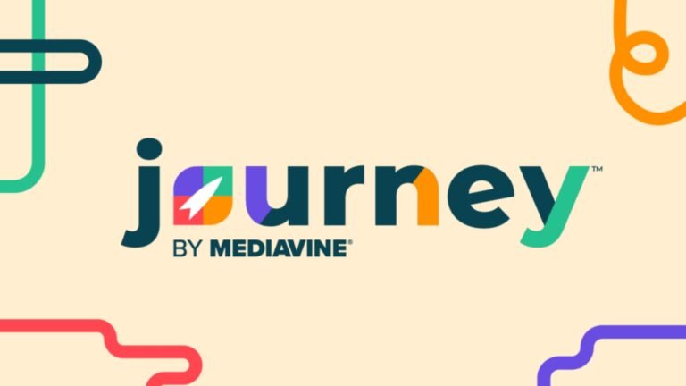 Journey by Mediavine logo on a light beige background with colorful curved lines.