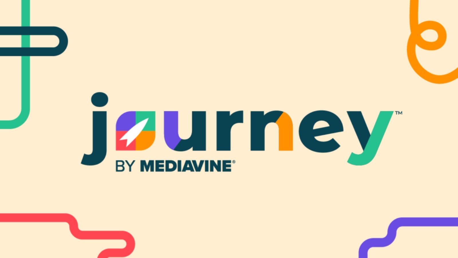 Journey by Mediavine logo on a light beige background with colorful curved lines.